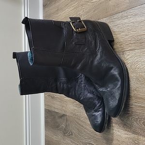 Sam Edelman Karol Ankle Boots Booties Buckle Women's 7.5 Black Leather Riding